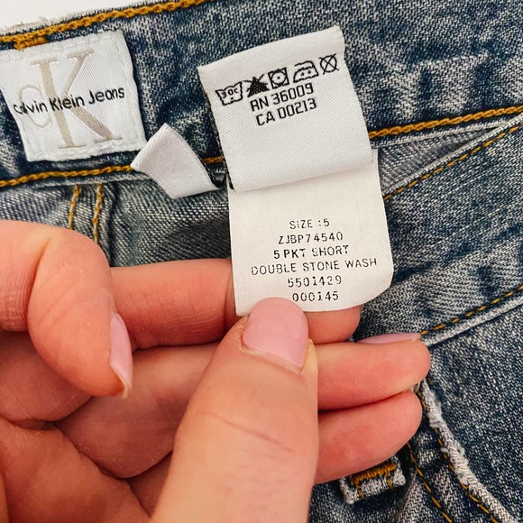 VTG Calvin Klein Low Rise Short Jean Shorts 5 - Picture 8 of 12